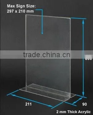 A4 Acrylic POS Sign Holder