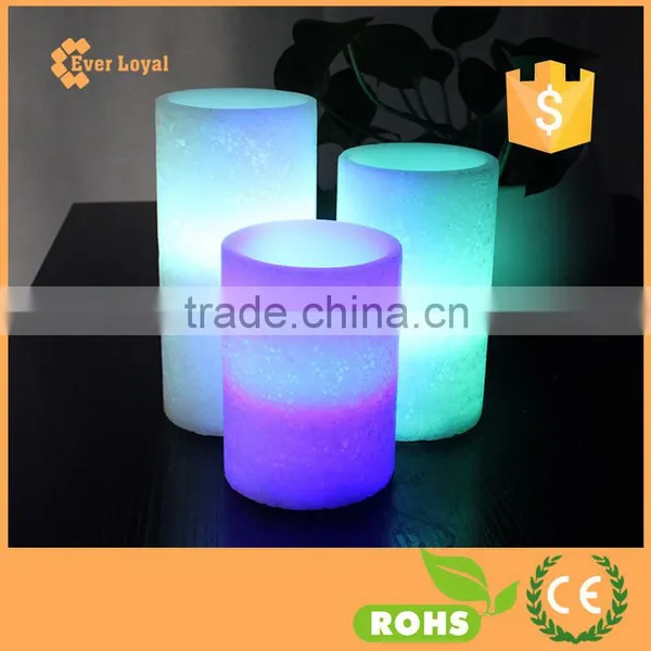 3 x Flameless Real Wax Automatic Color Changing Candles Unscented LED Mood Light photo-2