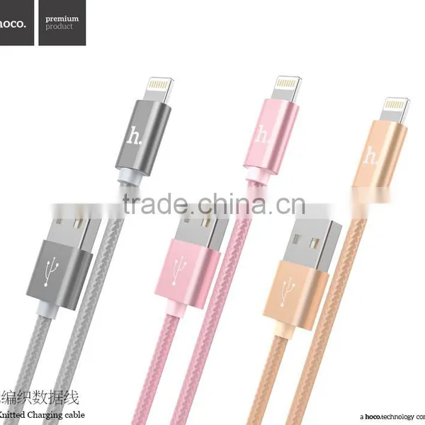 HOCO X2 Knitted Charging Cable for Apple/Android Mobile Phone Micro USB 2in1metal Weave Sync Data Cable for Apple/Android Phone photo-3