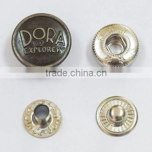 Custom Metal Logo Spring Snap Button for Colthes