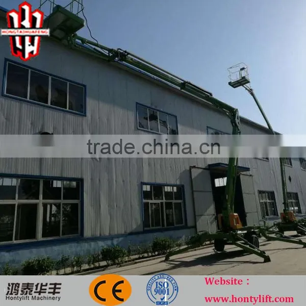 18m Height Trailer Mounted Floating Swim Cleaning Boom Lift Platforms photo-3