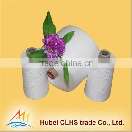 Raw White Semi Dull 100% Spun Yarn Polyester Spun Yarn photo-3