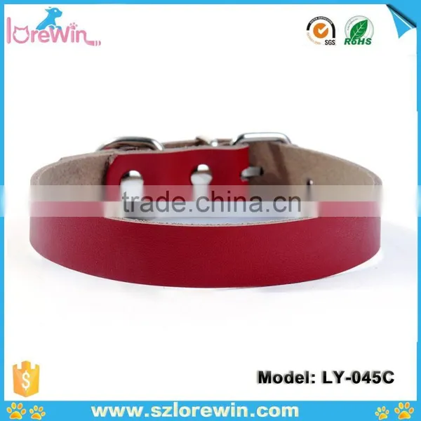 5 Color Options Cheap Personalised Leather Dog Collars photo-3