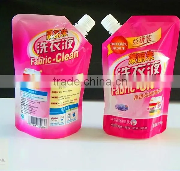 Liquid Stand up Pouch With Diecut for Laundry Detergent and Shampoo photo-4