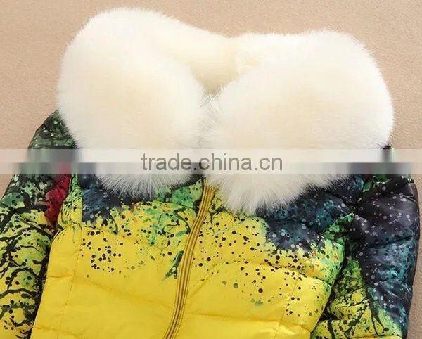 New Women's Coats Fur Collar Short Down Jacket Printed Cotton Women's Coat photo-4