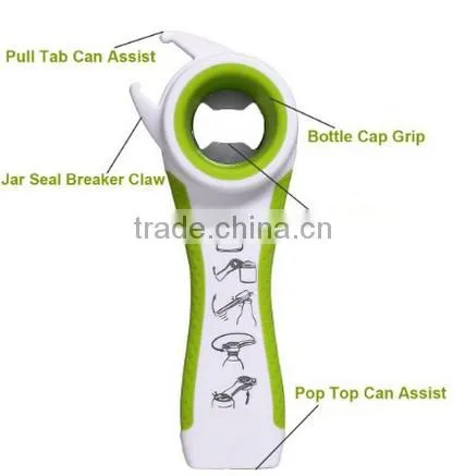 4 In 1 Multifunction Can Opener Kitchen Tools 1PC Skidproof Jar/Bottle Opener Beer/Wine Helper photo-3