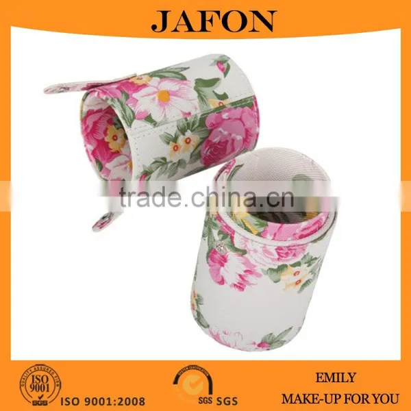 Peony PU Leather Cup Holder Storage Case for Makeup Brushes Tool