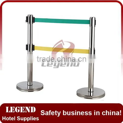 Safety Double Belt Pole 201 Pole Bank Crowd Control Barrier Stand photo-3