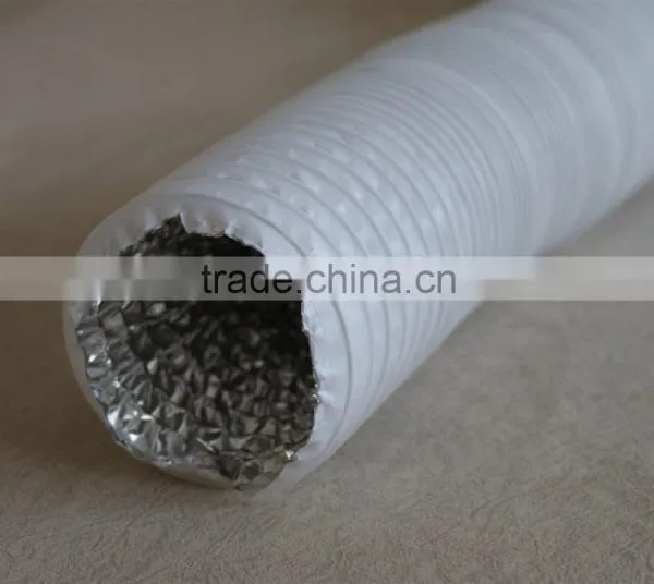 Manufacturer Double Layer Combi White PVC Aluminum Flexible Air Duct for Ventilation photo-3
