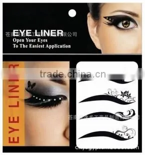 Black Sexy Temporary Eye Tattoo Eyelid Transfer Eyeliner Crystal Eye Tattoo Stickers