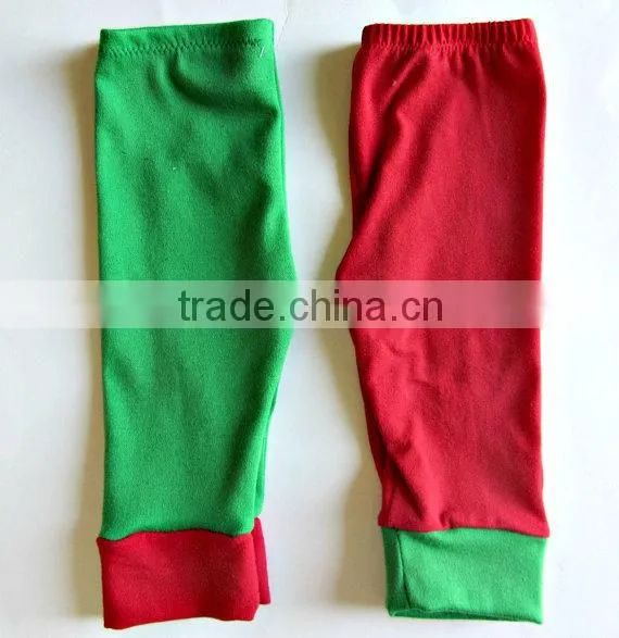 100% Cotton Kids Christmas Pyjamas Pants Red/green photo-2