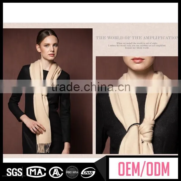 New Fashion Scarf, Plain Colour Scarf, Plain Twill 100% Wool Scarf photo-2