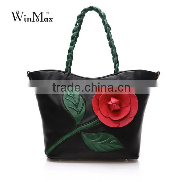 Big Tote Floral Embroidery Sling Bags New Style Ladies Handbags photo-2