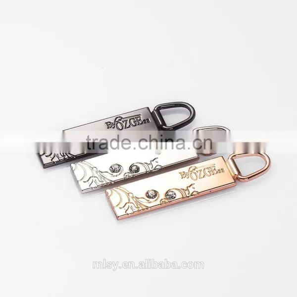Classic Charm Metal Head Zipper Puller With Rhinestone Brightness B1-80030 photo-3