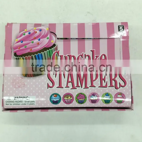 24PCS Cupcake Stampers Self Inking Rubber Children Seal (8006934) photo-2