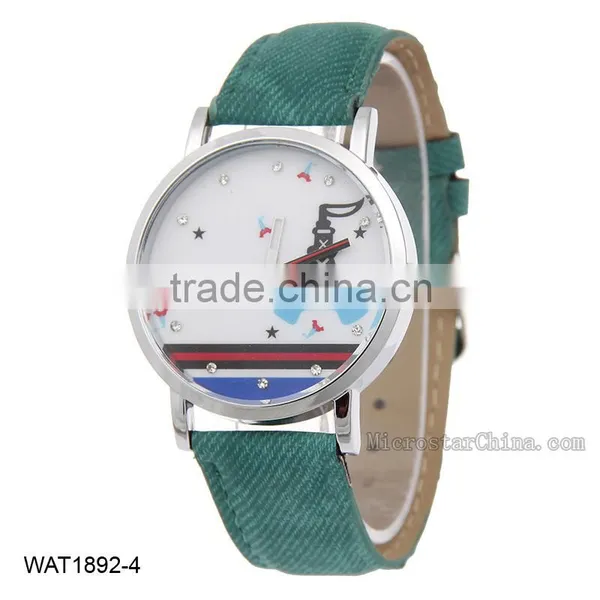 Eiffel Tower Casual Jean Canvas Wrist Watch photo-4
