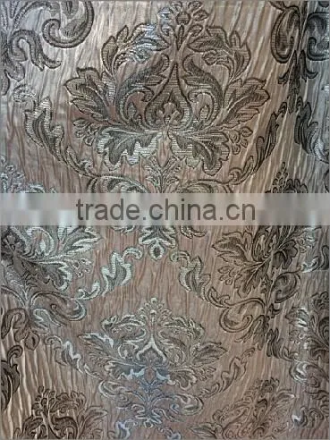 New Arrival 100% Polyester Flower Jacquard Curtain Fabric
