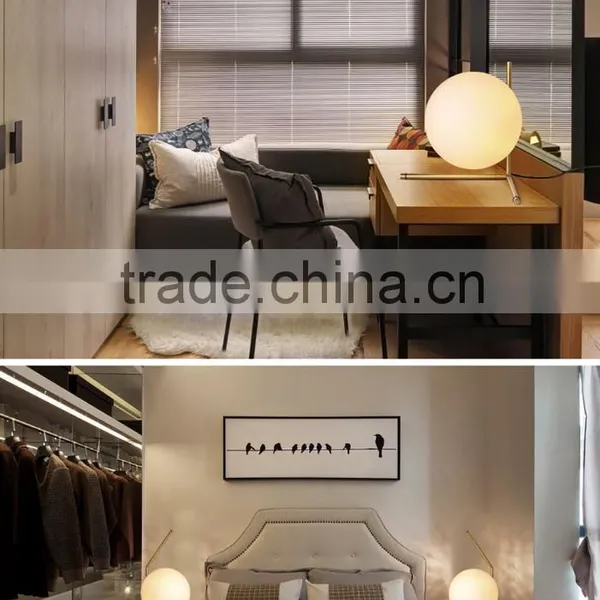 Modern Table Lamp White Lampshade Gold Lamp Base Residential Lighting photo-5