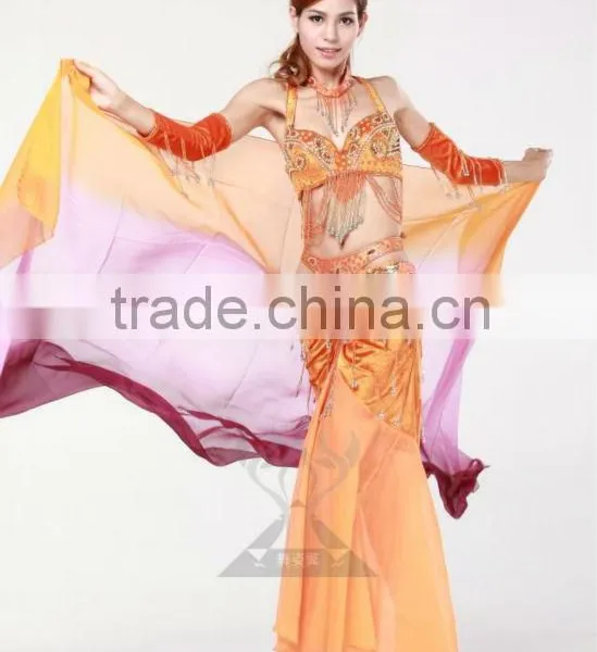 New Tribal Sexy India Belly Dance Fan Veil,Belly Dance Costumes Scarf, Performance Veil (SJ003-1)