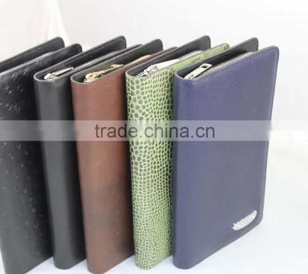 2015 Newest Style Leather Wallet, High Quality Different Leather Men's Wallet With Metal Logo Fashion Wallet photo-3