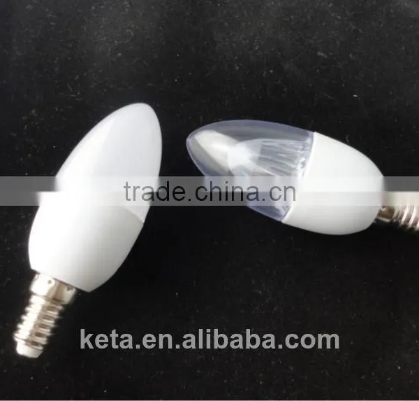 2014 Hot sale wide angle led candle bulb 3w 5w 7w 9w e14