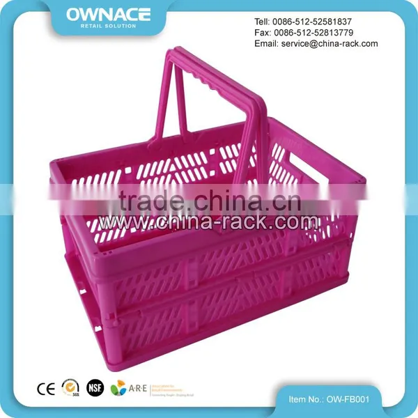Foldable Mesh Plastic Picnic Storage Shopping Basket photo-4