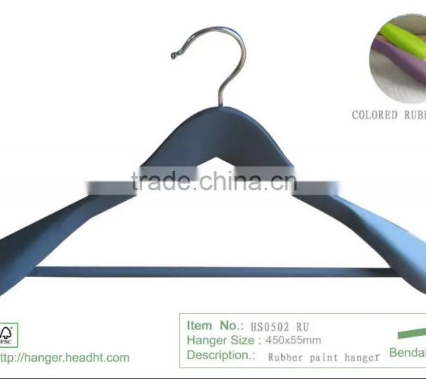 Large Shoulder White/black Vintage for Suit Wooden Garment Hanger photo-3