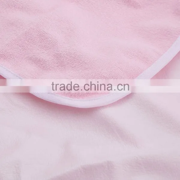 Rose Red or Pink Cotton Terry Coated With PU Knitted Rolled Pakistan Designed Bed Sheets photo-2