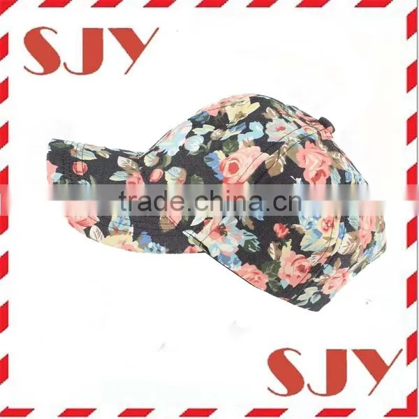 Design Your Own 100% Cotton Flower Print Baseball Cap photo-5