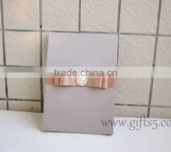Custom Handmade Wedding Invitation Box With Pearl photo-6
