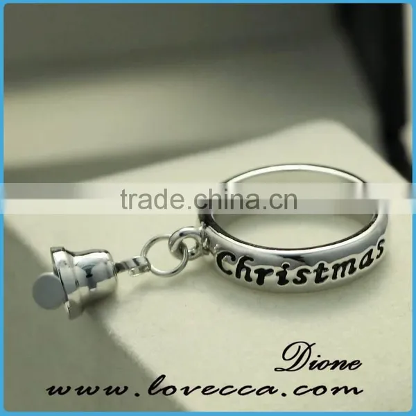 Newest Designs Fashion Jingle Bell Rings Statement Jewelry Hot Merry Christmas Ring photo-2