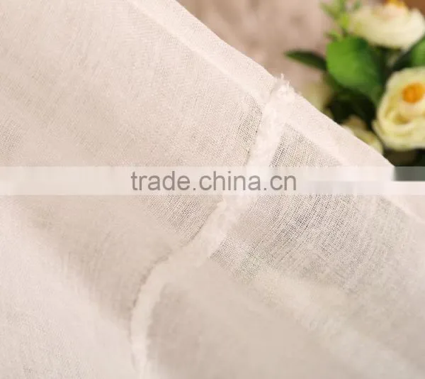 Clipped Sheer Polyester Voile Grommet Curtain Drapes photo-3