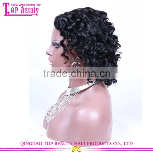 10 Inches Short Hair U Part Wig For Sale 150 Density Curly Style Cheap U Part Human Hair Wigs photo-2