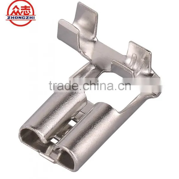 Tin plating car connector plug inserts brass connector terminal DJ6211-D6.3A