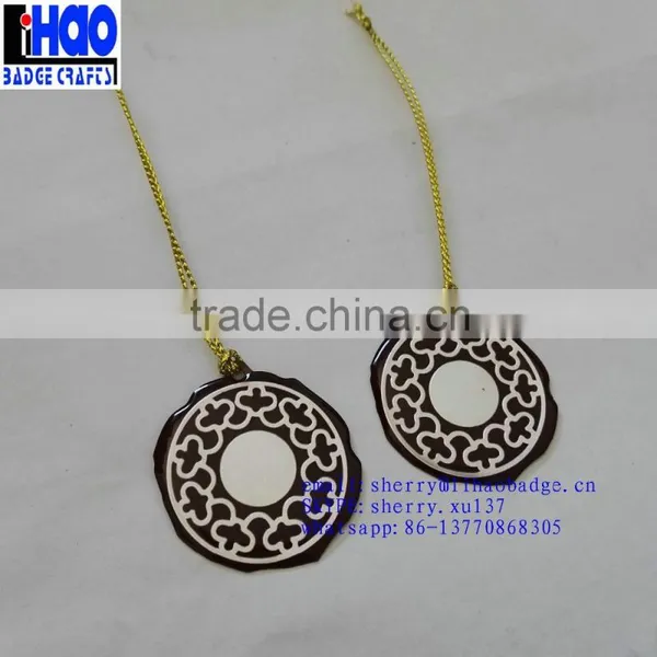 Metal Hang Tag ,epoxy Tag With Gold Bungee Cord photo-4