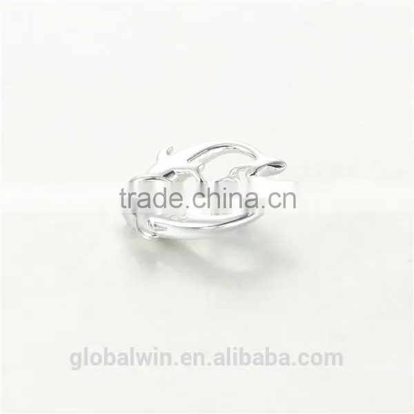 S925 Sterling Silver Lovely Animel Dolphins Crystal Pendant For Necklace photo-3