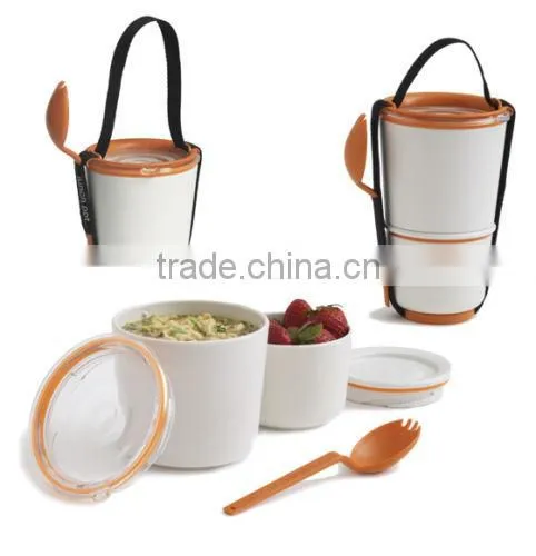 Freeze Breakfast Box Fruit Yogurt Milk Cream Liquids Cereal Lunch Container Cold photo-4
