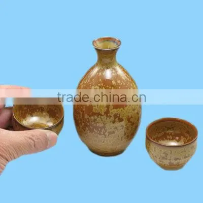 3 Pcs Ceramic Japanese Sake Pot Cup Set