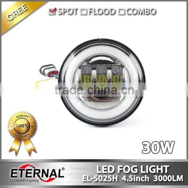 Offroad Powersport Harley Motorcycle LED Fog Driving Spot Headlight Black Chrome LED Headlamp photo-2