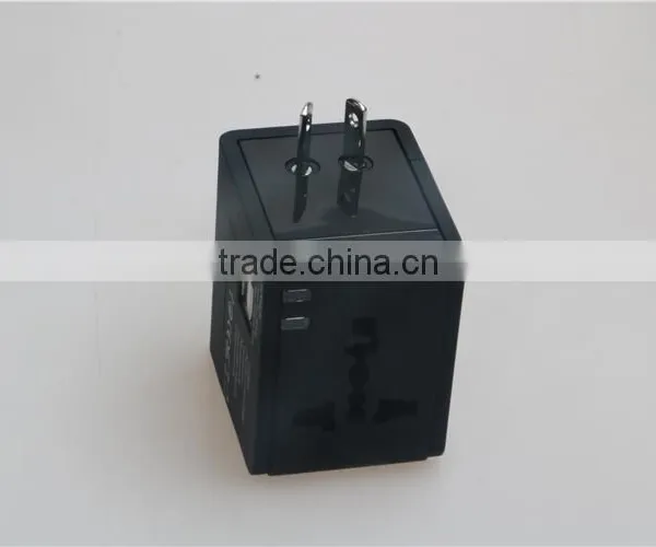 Factory High Quality Universal Travel Adapter With Double USB Charger World Travel Adapter USB Travel Adapter of 1000MA photo-2
