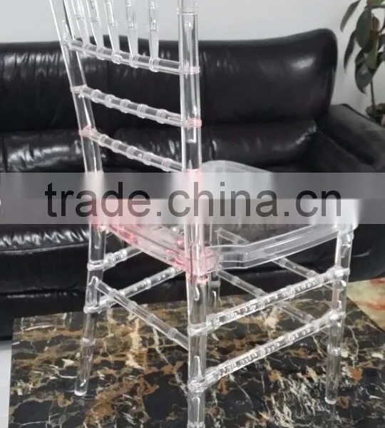 Good Quality Tiffany Crystal Chair Transparent Plastic Chair photo-2