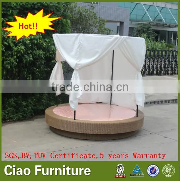 Luxury New Style Rattan Sun Bed Wicker Patio Daybed Outdoor Furniture photo-4