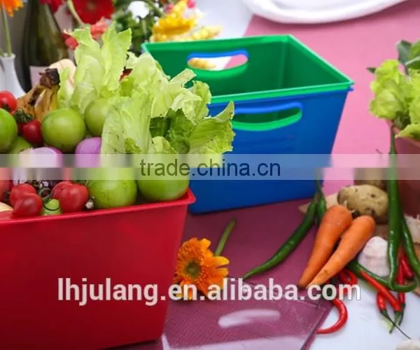Wholesale Square Plastic Storage Basket With Handle/ Sundries Storage Basket With Handle photo-4