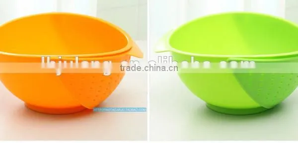Plastic Folding Basket Drain Rack for Fruit,collapsible Colander Strainer photo-5