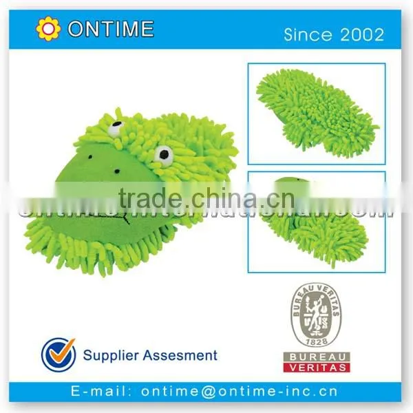 Chenille floor cleaning slipper