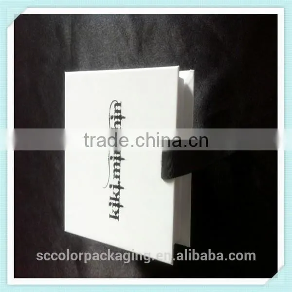 2015 Newest Garment Tie Packaging Box With Logo Hot Black Foil , Packaging Box For Gift photo-2