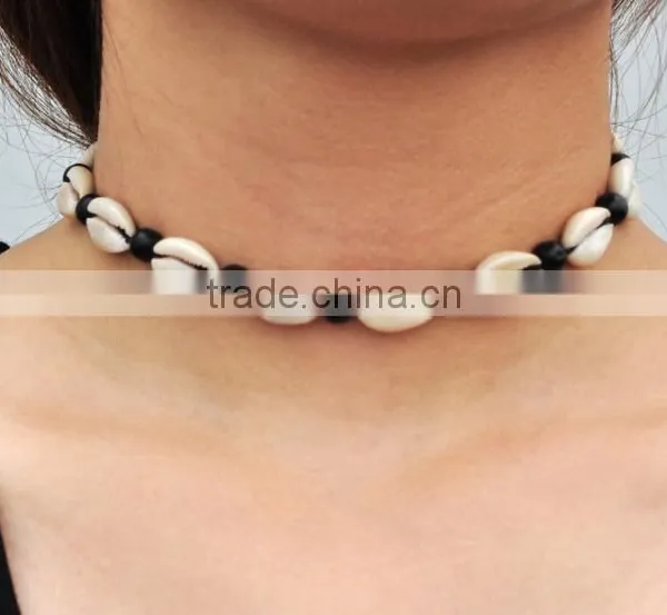 Fashion Tooth Charm Wooden Beads Necklace Diy Wooden Beads Tooth Charms Choker Necklace for Valentine's Gifts photo-2