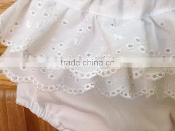 White Baby Cotton Underwear Diaper Cover Baby Girl Panties With Lace photo-3