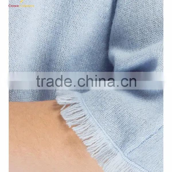 100% Cashmere Knitted Sweater Women Fashion Poncho photo-4
