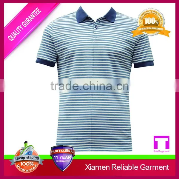 Custom Multi-color Striped Polo Shirt for Men, High Quality Polo Shirts Wholesale China photo-3